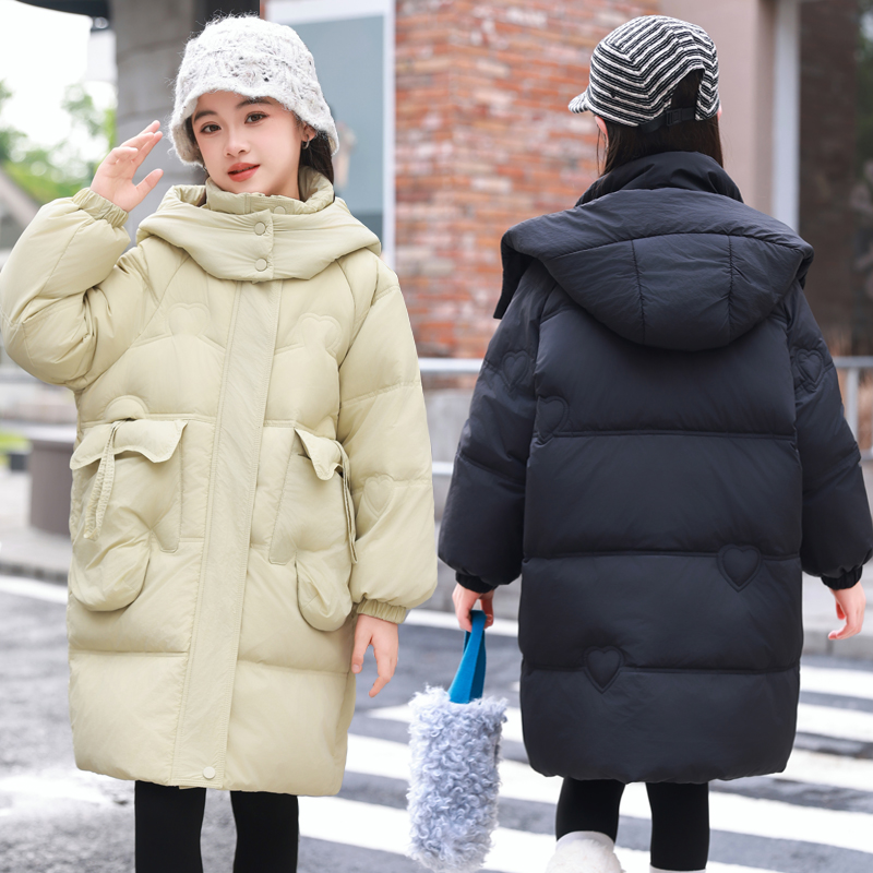 巴拉赫儿童羽绒服女童中长款童装