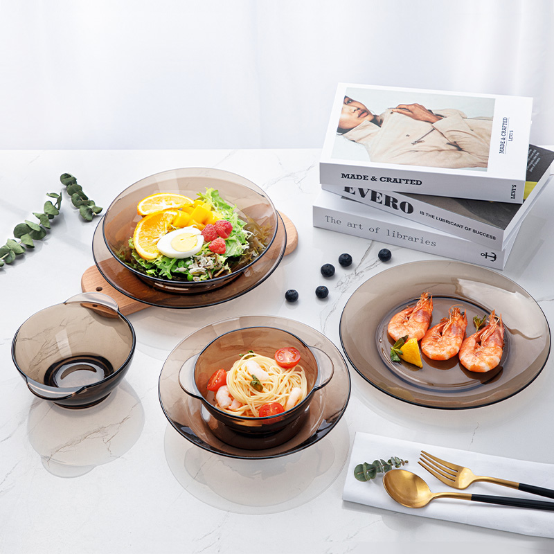 6-piece set of bowls and plates French imports DURALEX Toughened glass Two person 6 Set of parts Petty family tableware suitin the Tableware , Tableware , Glass Tableware Set  category - from Buy2taobao.com to provide professional Taobao agent buy service