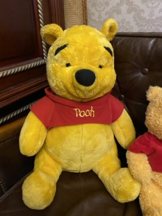 Vintage中古老料玩具迪士尼大号维尼熊噗噗玩偶公仔