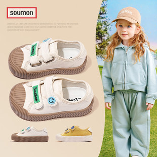 儿童帆布鞋幼儿园室内鞋男童饼干鞋防滑宝宝鞋春秋新款女小童布鞋