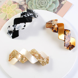 光醋酸蝴蝶结欧美女士热卖 大号一字夹头饰发饰弹簧夹横夹 发夹