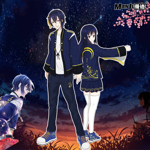 刀剑乱舞三日月宗近和风羽织 爷爷周边日常防晒休闲运动裤帆布鞋