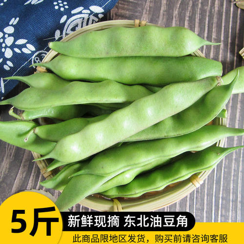 现摘油豆角东北大宽九月青嫩新鲜