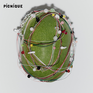 Picnique 原创设计夏日彩绳纯银串珠项链/手链甜蜜荒野平静之心