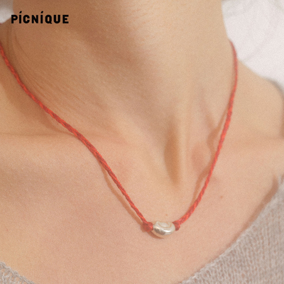 Picnique元宝红绳项链