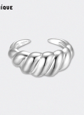 现货 Picnique 独家925银纯银复古法式螺纹小众ins银饰尾戒