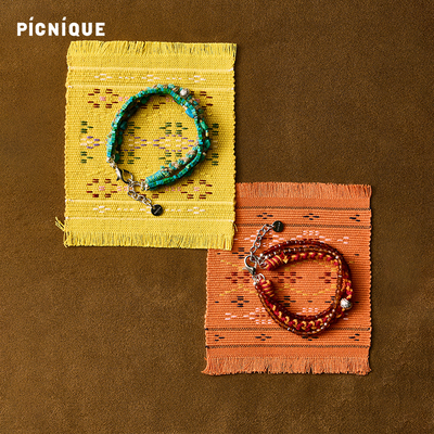 野兽派组合编织串珠三合一手链