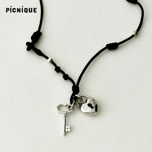 Picnique   KeyToHeart爱心锁钥匙组合项链