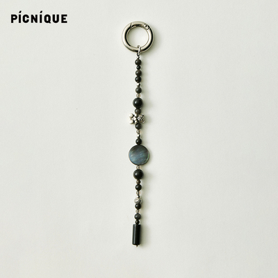 picnique联名小熊银曜石串珠包挂