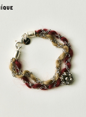 复古编织雕刻花花手链