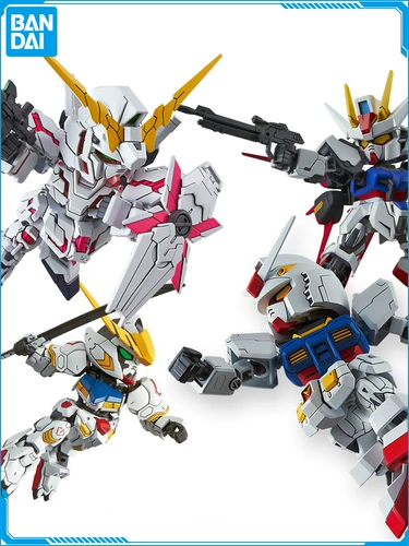 Bandai Q Версия Gundam Assembly Model Sdex Raid Free Unicorn, Angel Flying ереси Shazabi Bull