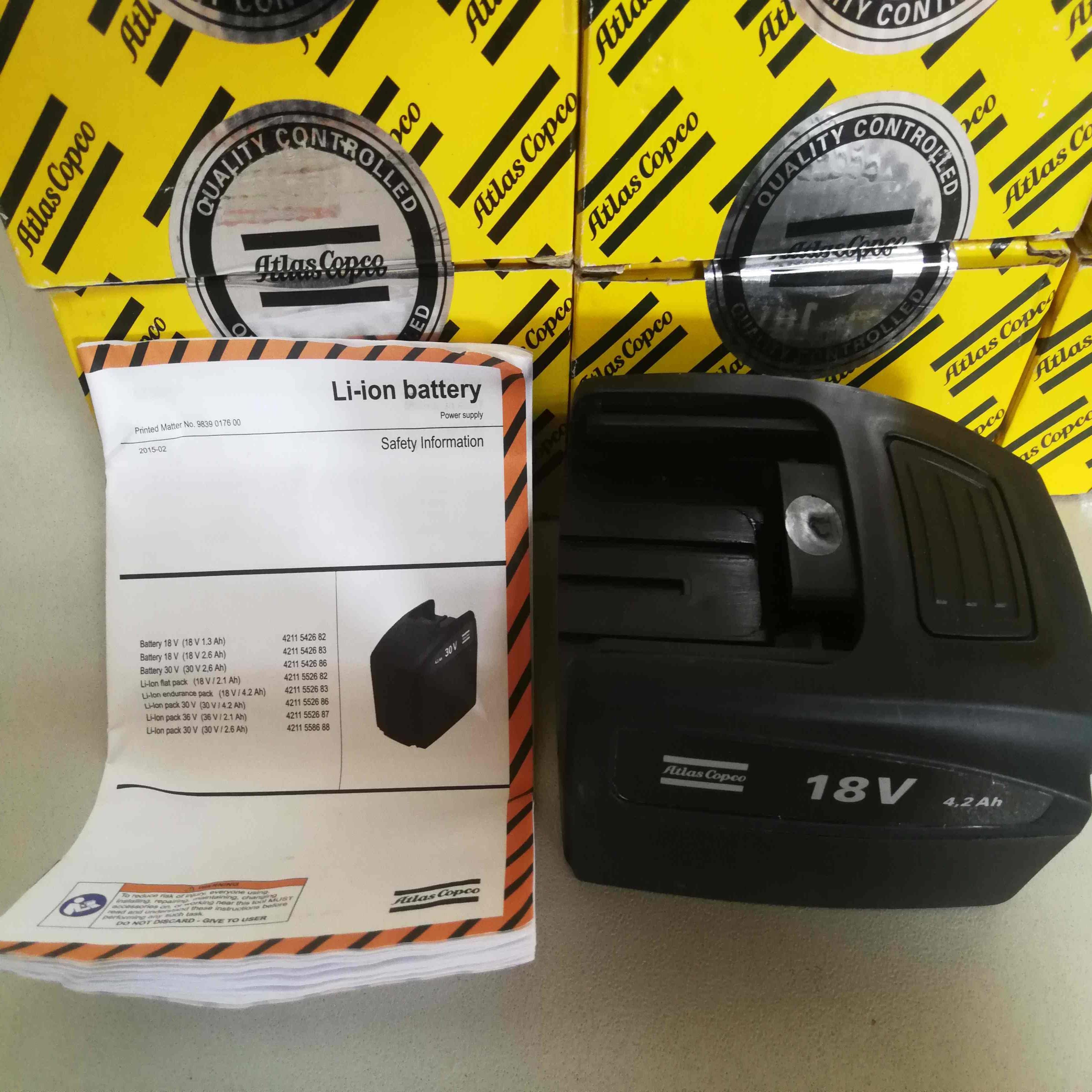 配件原装正品全新阿特拉斯Atlas Copco电动工具电池18V42议价