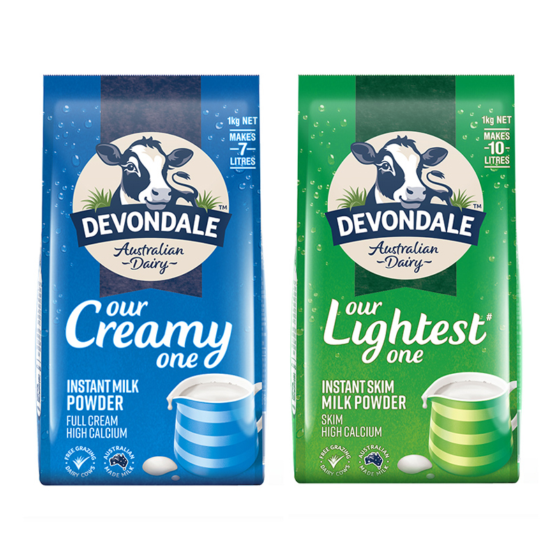 澳洲进口devondale德运全脂脱脂奶粉中老年学生成人青少年奶粉1kg