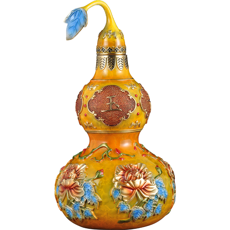彩铜客厅葫芦摆件雅信精品