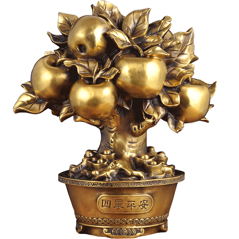 黄铜招财树客厅玄关乔迁开业礼品