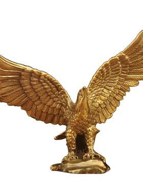 黄铜老鹰摆件大展宏图办公室桌面