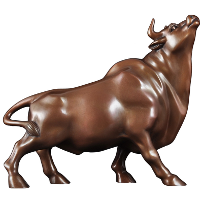 紫铜孺子牛摆件天道酬勤