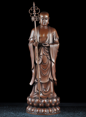 紫铜地藏王摆件九华山佛堂