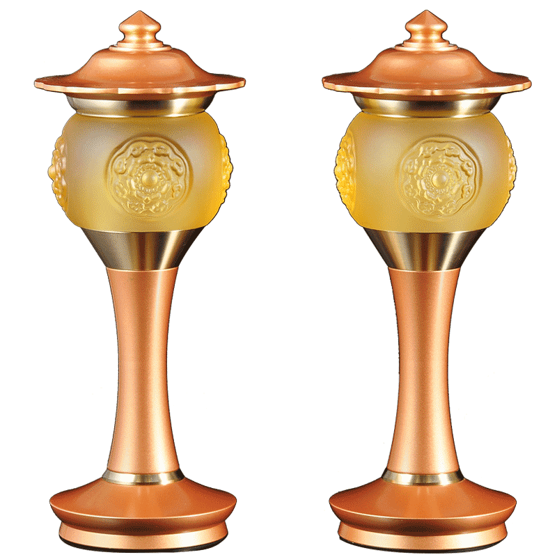 七彩琉璃摆件佛前供灯寺庙工艺品