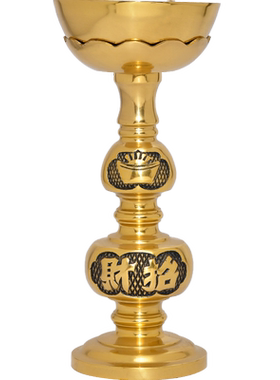 元宝铜碗观音供奉财神礼佛酥油灯