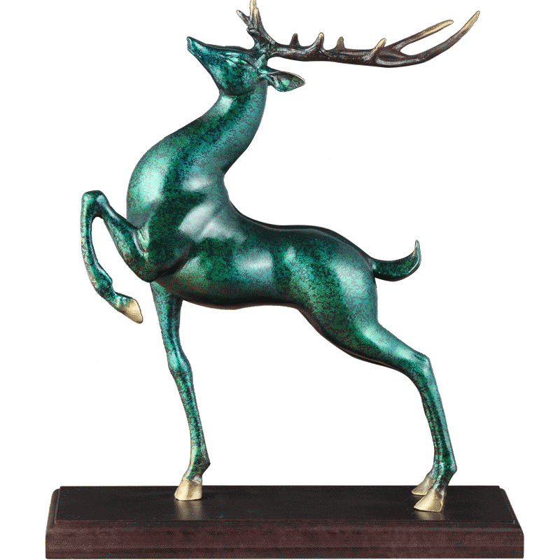 鹿摆件玄关艺术品办公室家居装饰