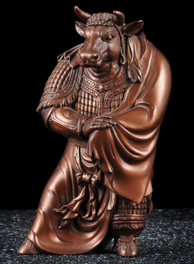 紫铜牛魔王摆件天大圣桌面