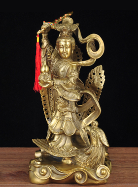 全铜九天女摆件玄女神像