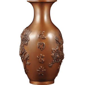 紫铜花瓶摆件富贵家用客厅