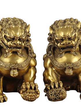 黄铜石狮子办公室乔迁开业礼品