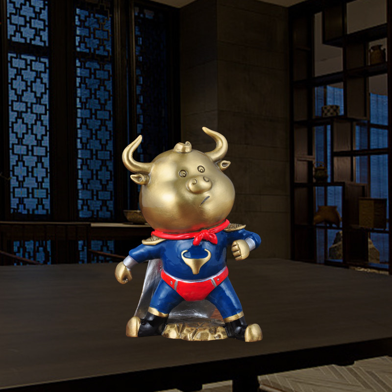 全铜小牛魔王牛摆件个性创意可爱生日礼物生肖属牛本命年牛工艺品