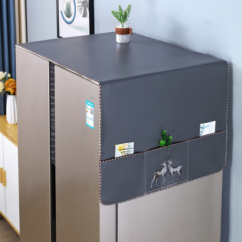 迪亚琪皮革冰箱顶盖布防水防油