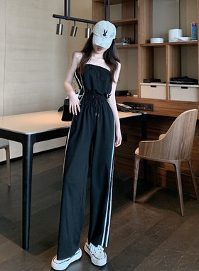 连体裤长裤显瘦性感抹胸连衣裤