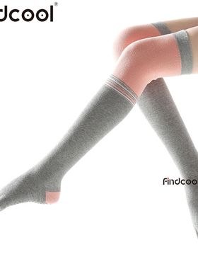 Findcool长筒过膝瑜伽袜五指袜女士高筒中筒护腿专业硅胶防滑纯棉