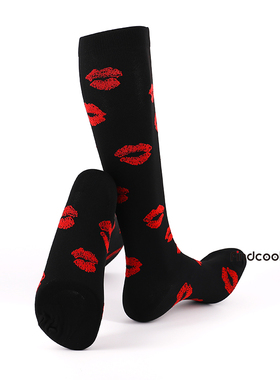 Findcool男女长慢跑步袜2双专业运动袜马拉松健身长高筒小腿压缩