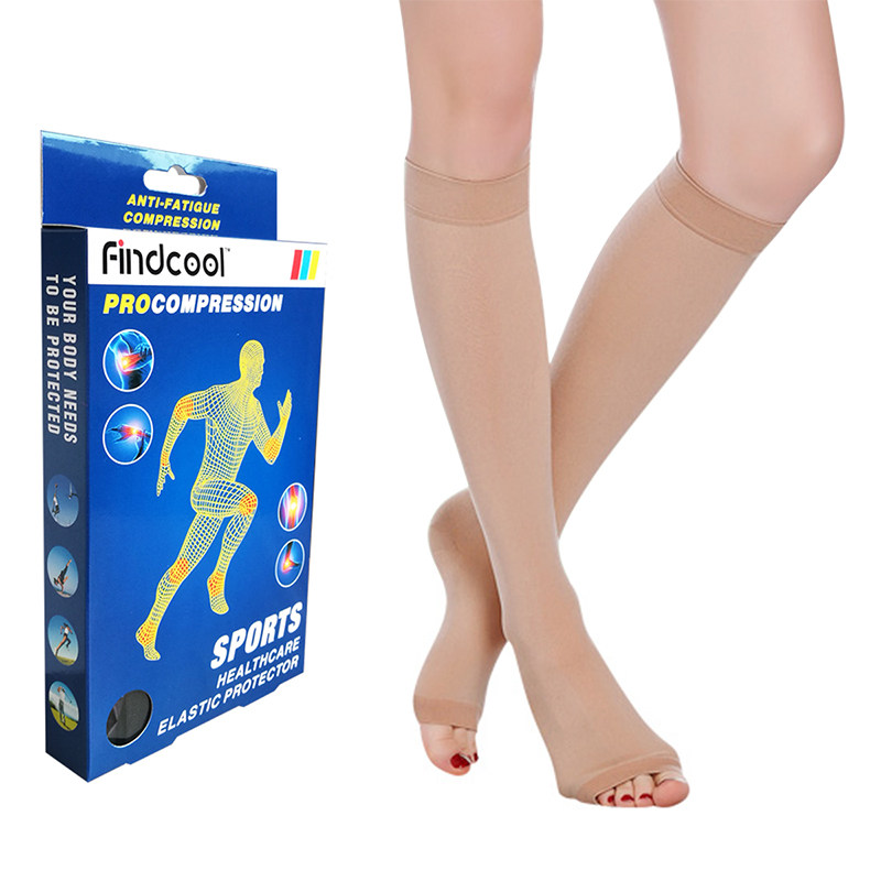 Findcool护腿中筒护士弹力袜弹性袜循序减压飞行袜护小腿男女袜