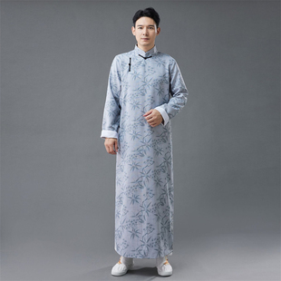 礼服演出服 长袍马褂民国风相声大褂唐装 中国风复古文艺长衫 男中式