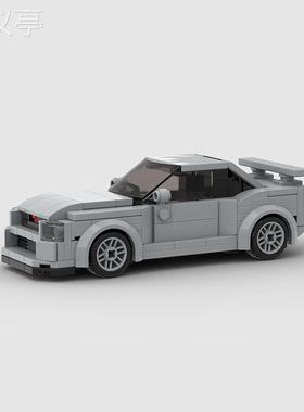 SkylineR34赛车跑moc兼容小颗粒益智天际线儿童积木玩具GT-R