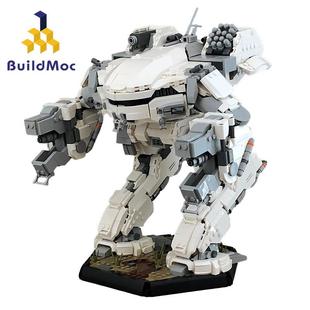 BuildMoc小颗粒MOC男孩机甲积木玩具暴战机甲兵帝王机甲金蟹机甲