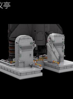 MOC积木兼容76240MLP展示架10283发现号航天飞机推进器拓展