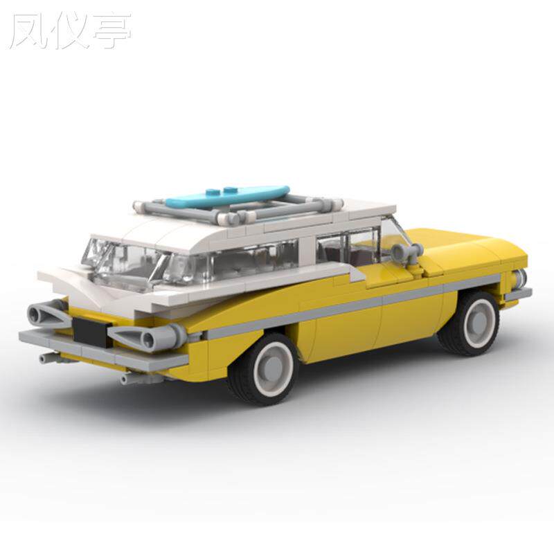 MOC-68902积木兼容1959年雪佛兰跑车模型儿童礼物拼搭积木