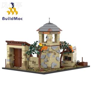 MOC建筑系列residentevil(village)生化危机-村庄拼搭积木套装