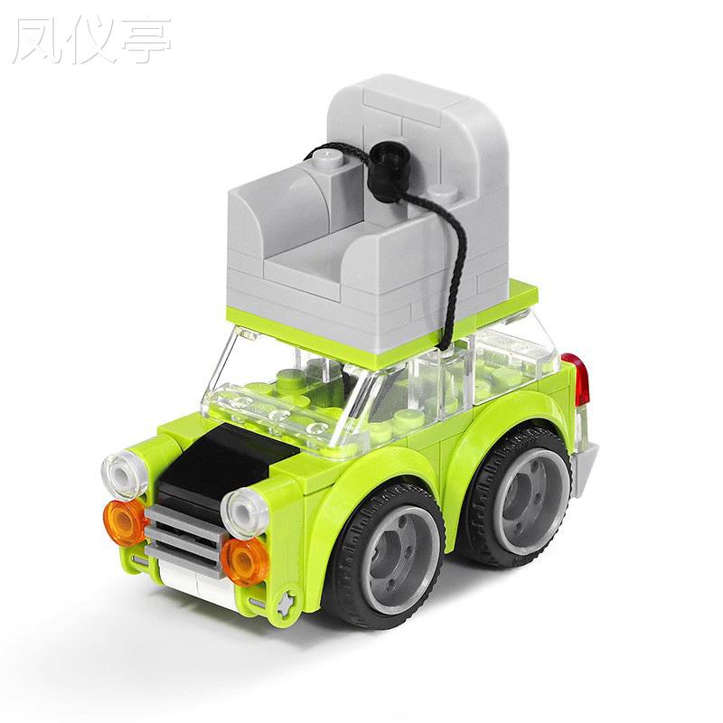 兼容MOC国产积木拼插创意益智憨豆先生的车加沙发积木玩具