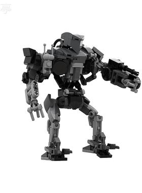 佳砖跨境积木玩具MOC-87785机械zhan警机甲高达小颗粒速卖通