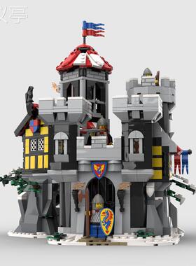 MOC-172863积木兼容小型中世纪龙骑士城堡建筑拼装生日礼物