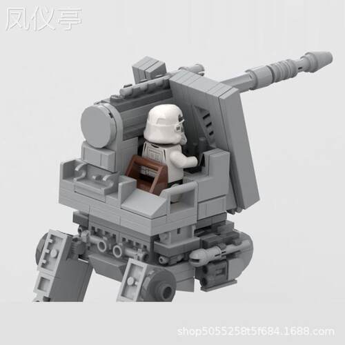 MOC积木星战系列汉索罗AD-DT机器人兼容小颗粒益智组拼装