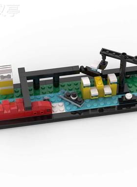 国产微缩建筑工地MOC-51359兼容套装迷你版模型拼装周边建筑