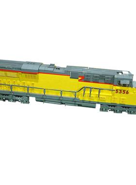 联合太平洋ES44AC火车列车玩具创意MOC小颗粒积木拼装模型摆件DIY