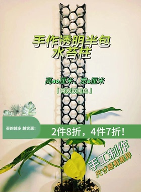 一代水苔柱 绿植攀爬半包透明白色黑色 龟背竹天南星科植物攀爬墙