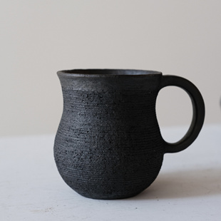 几多黑陶藏区手作黑陶咖啡杯奶茶杯水杯280ml