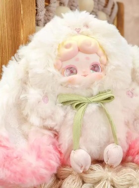 正版LuckyDeerNai晚安小兔二代秘密花园系列泡芙毛绒盲盒女生礼物